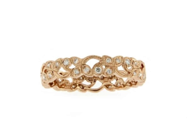 18ct Rose Gold Daisy Chain Band