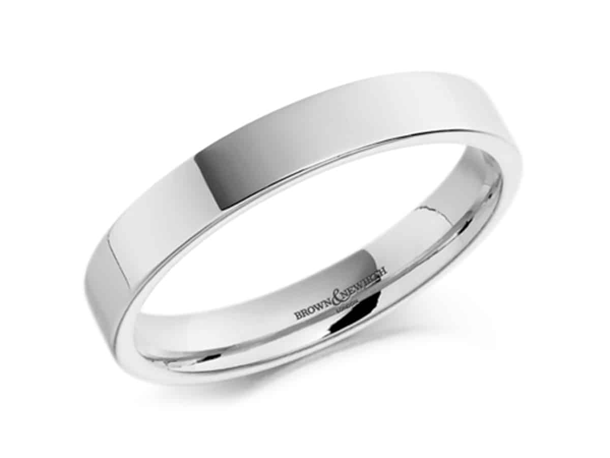 Bacchus Medium Flat Court Top Wedding Ring2