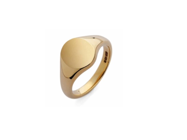 9ct Yellow Gold 11x9mm Oval Signet Ring