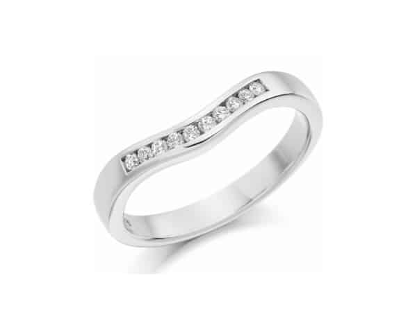 Brilliant Cut Diamond Shaped Wedding Ring