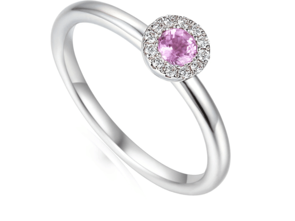 9ct White Gold Sapphire & Diamond Cluster Ring