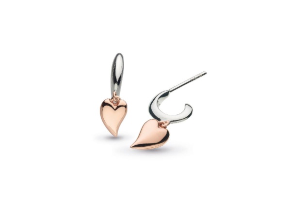Desire Mini Heart Hoop Drop Earrings