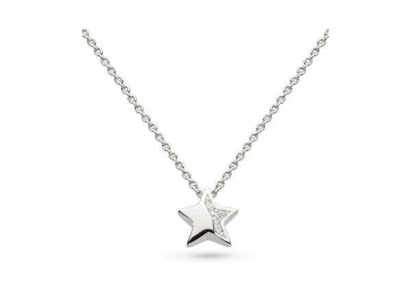 Miniature Sparkle CZ Shining Star Necklace