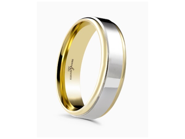 Gents 'Blend' Flat Top Wedding Ring