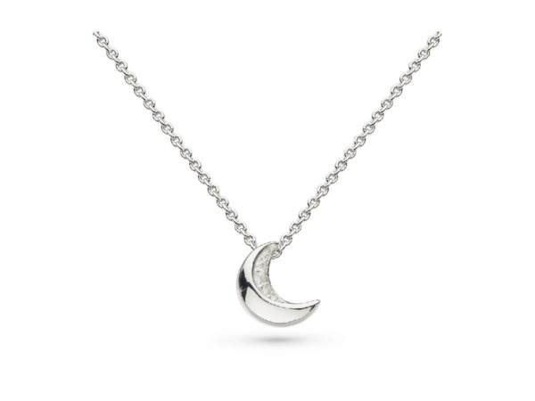 Miniature Crescent Moon Pavé Necklace