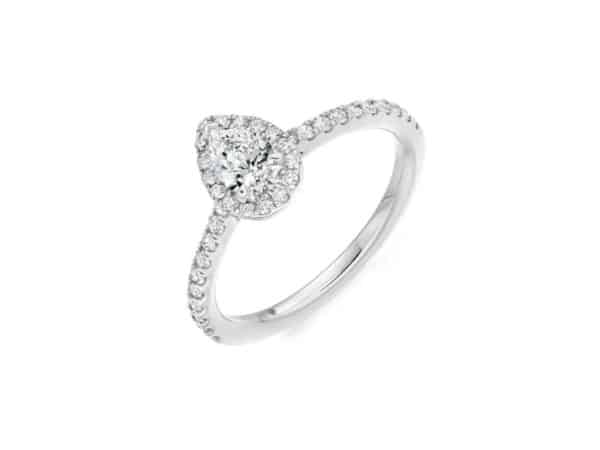 Pear Cut Diamond Cluster Ring