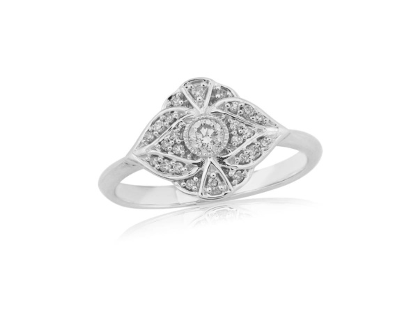 Art Deco Style Diamond Cluster Ring