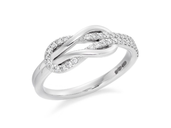 Platinum Infinity Knot Style Ring
