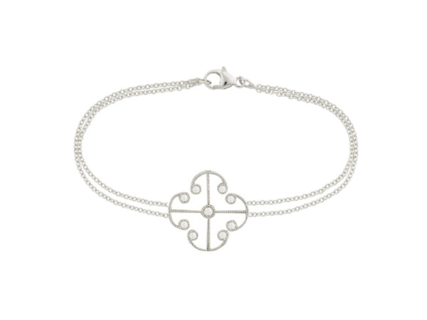 Stylish White Gold Diamond Bracelet