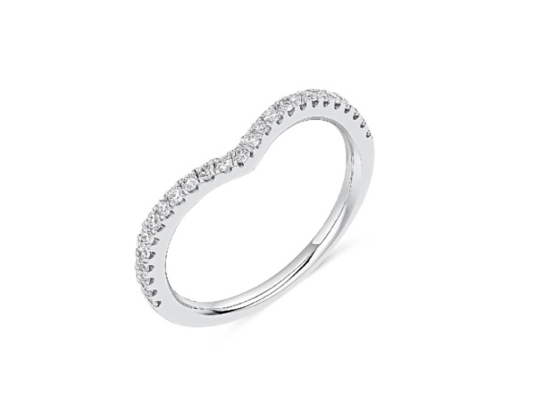 Platinum Diamond Wishbone Ring