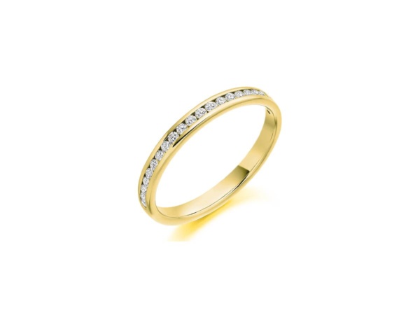 Yellow Gold Diamond Channel Set Ring