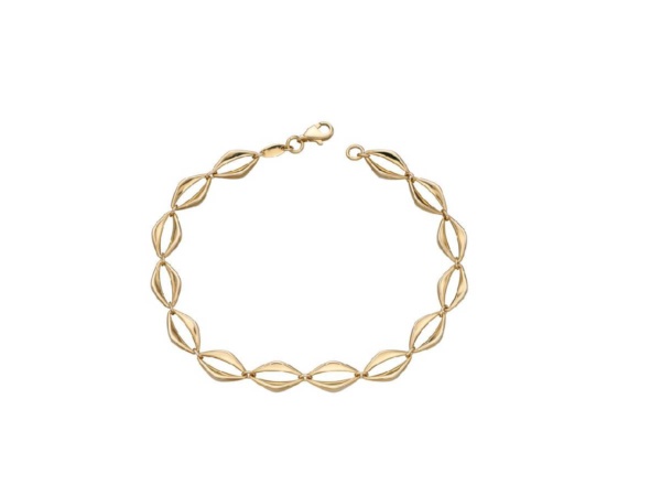 9ct gold Open Link Hollow Bracelet