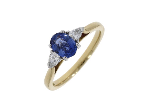 Sapphire & Diamond Trinity Ring