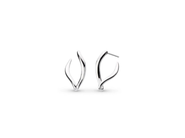 Silver Entwine Link Hoop Earrings