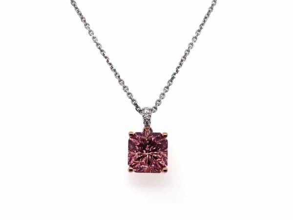 18ct Tourmaline & Diamond Pendant