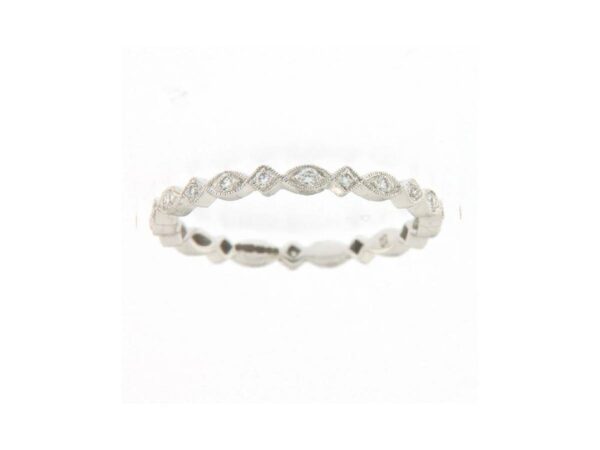 Patterned Diamond Wedding Ring