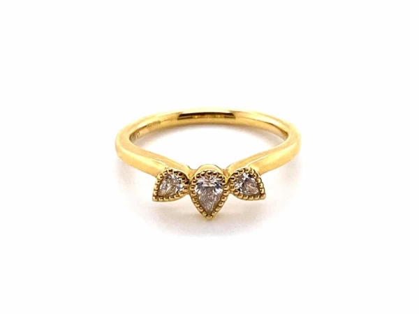 18ct Gold Three Stone Tiara Ring