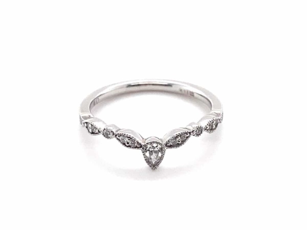 9ct White Gold Diamond Tiara Style Ring