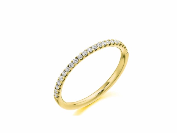 18ct Yellow Gold Narrow Diamond Ring