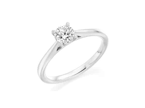 Platinum Brilliant Cut Diamond Solitaire Ring