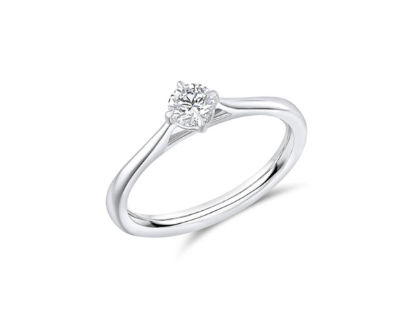 18ct White Gold Brilliant Cut Diamond Solitaire Ring