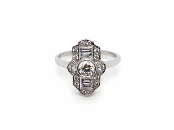 Pre-Owned Platinum Diamond Fancy Ring