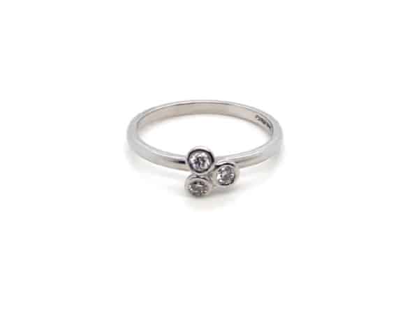 Pre-Owned Platinum Three Stone Diamond Ring