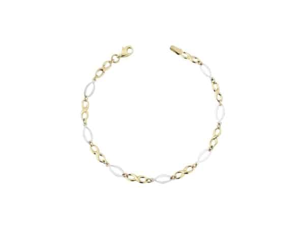 Yellow & White Infinity & Marquise Bracelet
