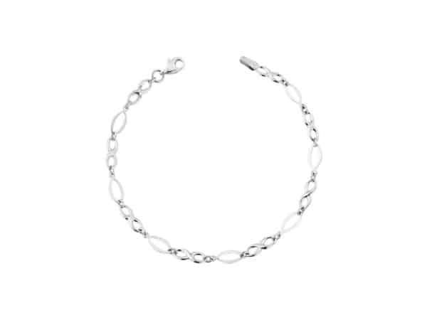 White Gold Infinity & Marquise Bracelet