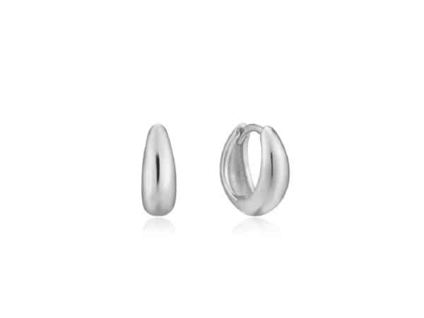 Ania Haie Silver Huggie Hoop Earrings