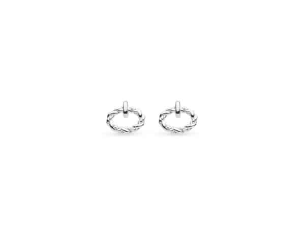 Marina Rope Twist Oval Stud Earrings