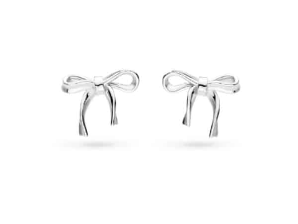 Serenity Ribbon Bow Dainty Stud Earrings