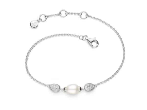 Coast Pebble Glisten Pavé & Pearl Bracelet