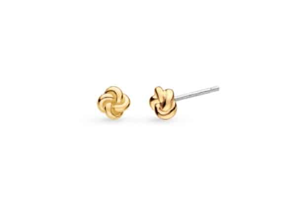 Marina Tide Knot Golden Stud Earrings