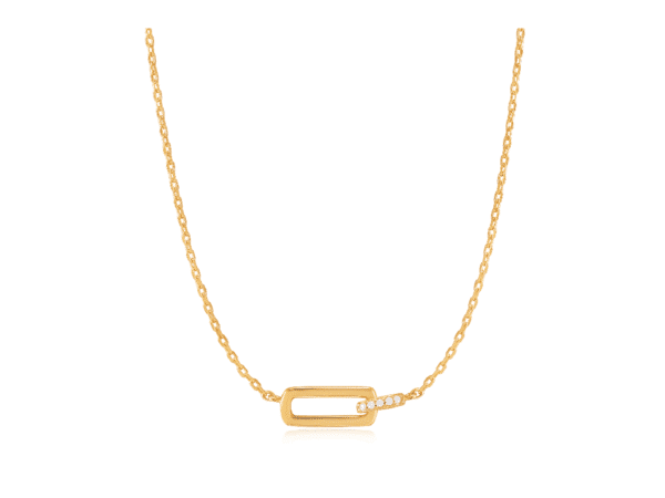 Ania Haie Silver Gold Plated Glam Interlock Necklace