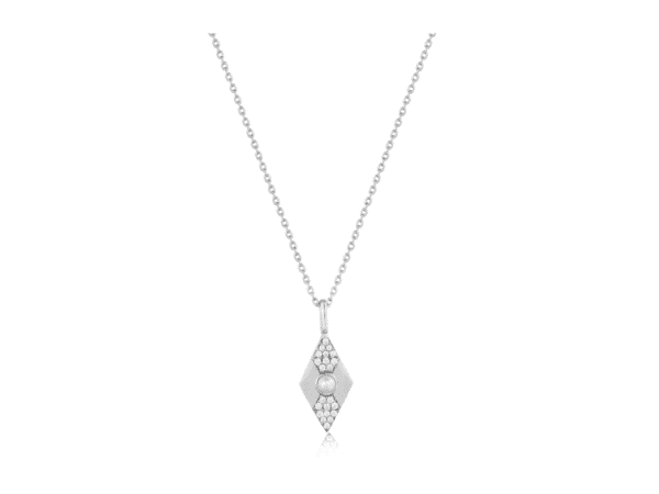 Ania Haie Silver Pearl Geometric Pendant Necklace