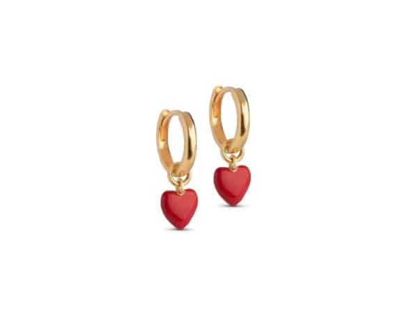 Enamel Copenhagen Amore Heart Hoop Earrings
