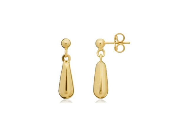9ct Yellow Gold Teardrop Earrings