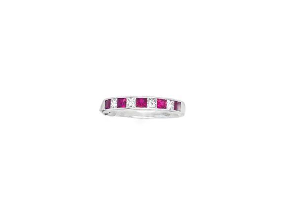 Ruby & Diamond Channel Set Ring