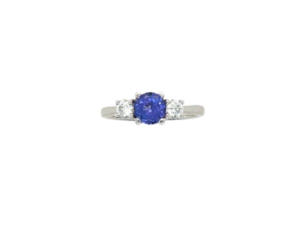18ct 3 Stone Diamond & Tanzanite Ring