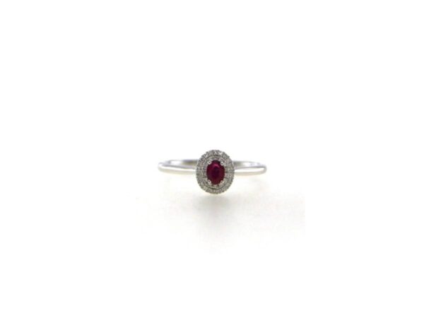 Platinum Ruby & Diamond Ring
