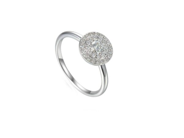 Round Diamond Cluster Ring