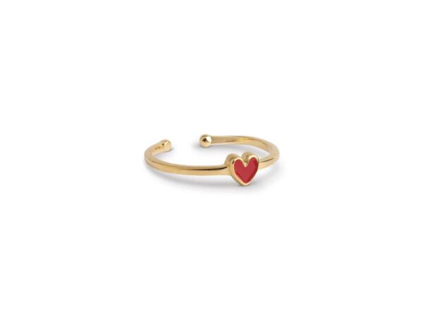 Enamel Copenhagen Amore Adjustable Ring in Red
