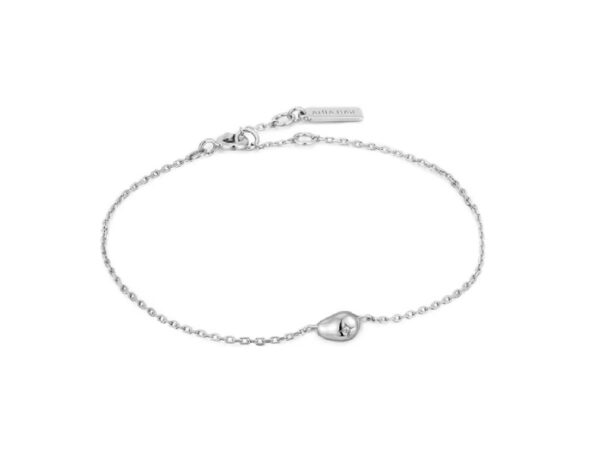 Ania Haie Silver Pebble Sparkle Chain Bracelet