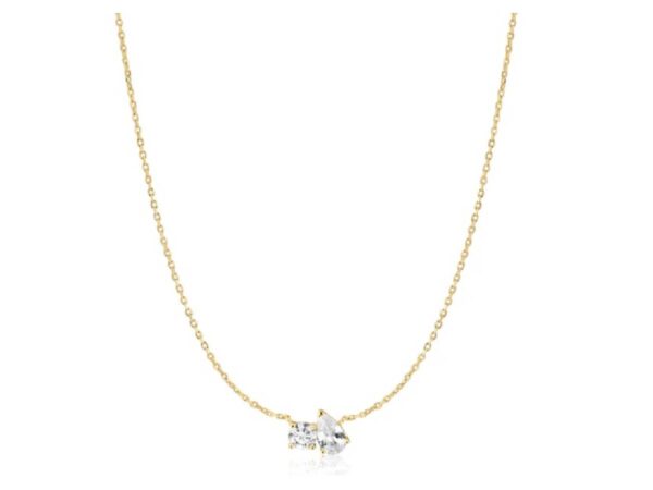 Ania Haie Gold Plated Toi & Moi Necklace