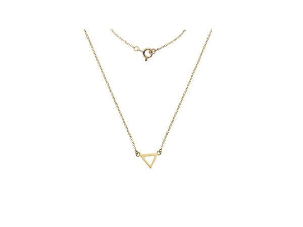 9ct Yellow Gold Triangle Necklace