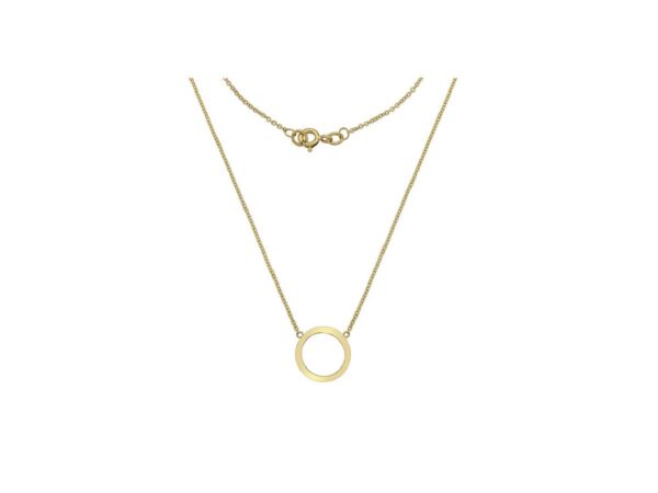 9ct Yellow Gold Circle Necklace
