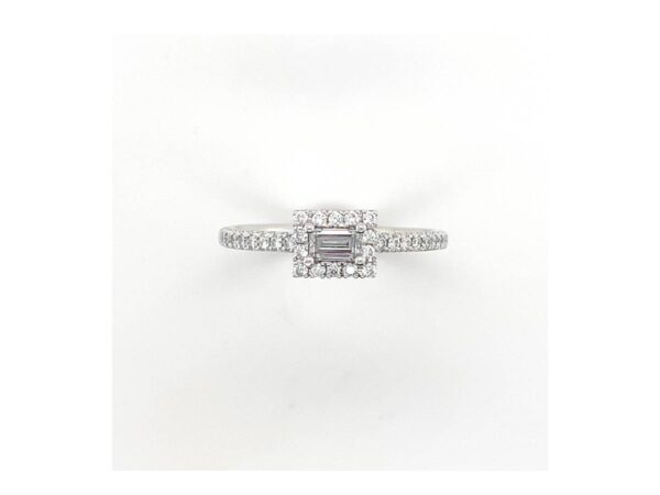 Landscape Baguette Cut Diamond Cluster Ring