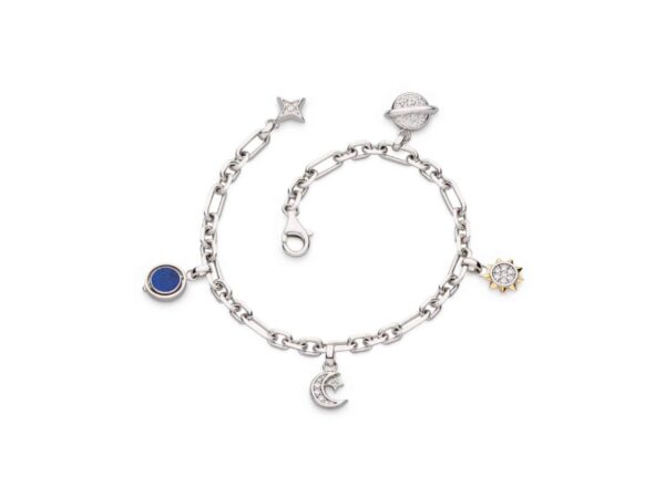 Kit Heath Céleste Lapis Multi Charm Figaro Bracelet