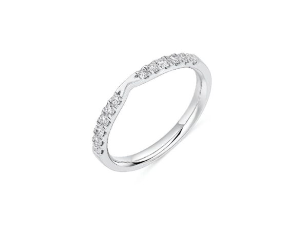 Brilliant Diamond Shaped Wedding Ring
